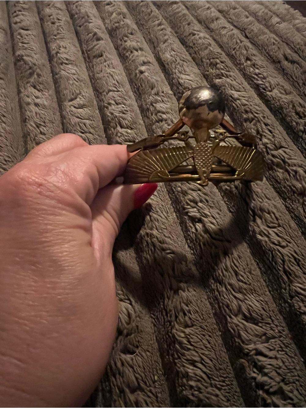 Gold-Tone Egyptian Scarab bracelet